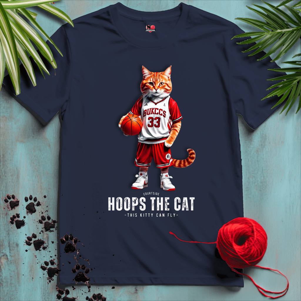 Printify T-Shirt HOOPS-THE-CAT 🏀 BASKETBALL | Sporty Cats Collection