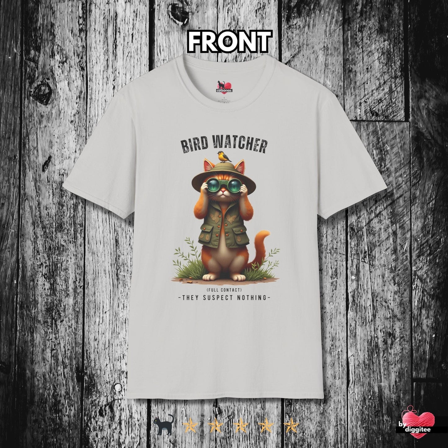 Printify T-Shirt Ice Grey / S Bird Watcher II 🐦‍⬛ T-Shirt