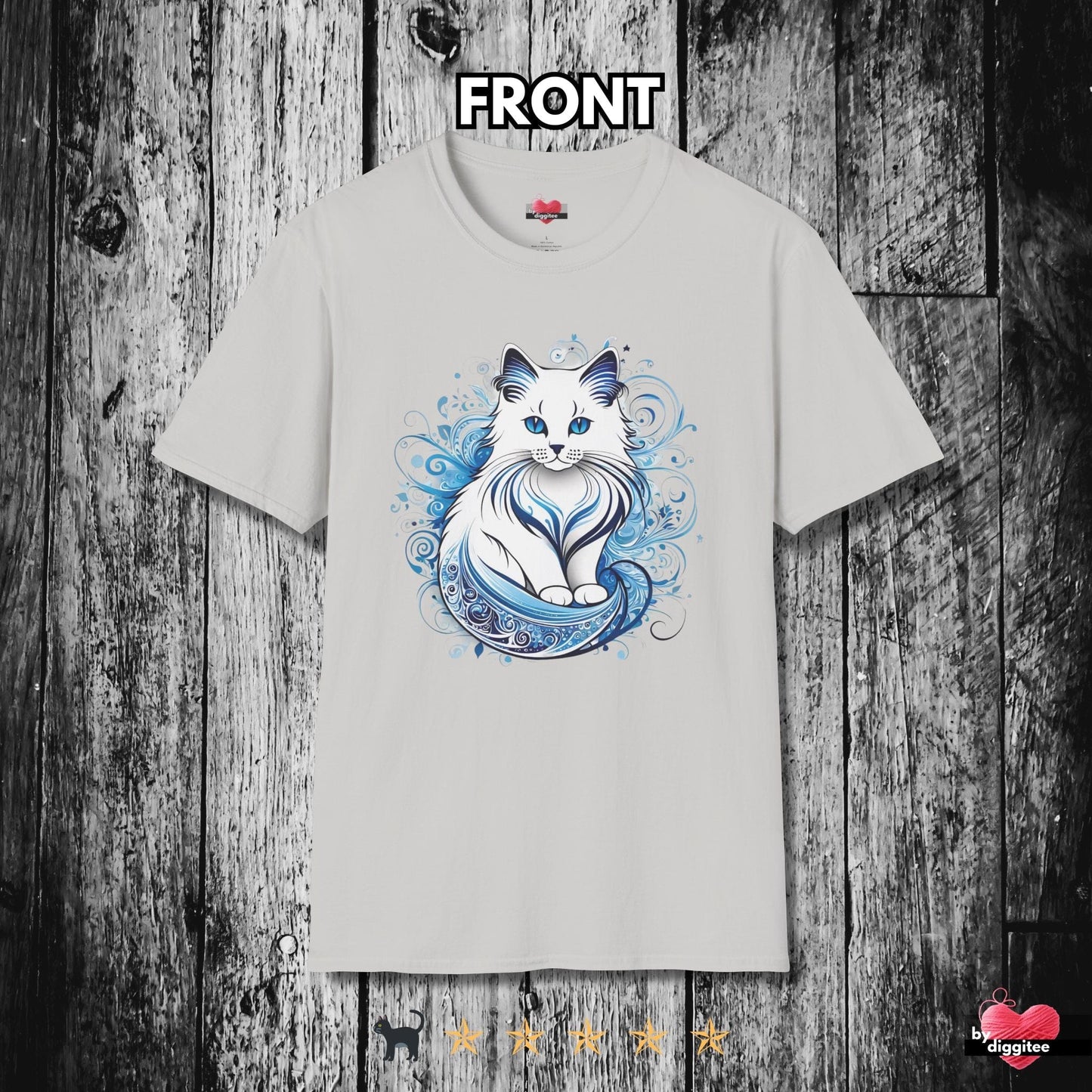 Printify T-Shirt Ice Grey / S 🐈‍⬛ Pretty CATS 🐈 Kitty Tale