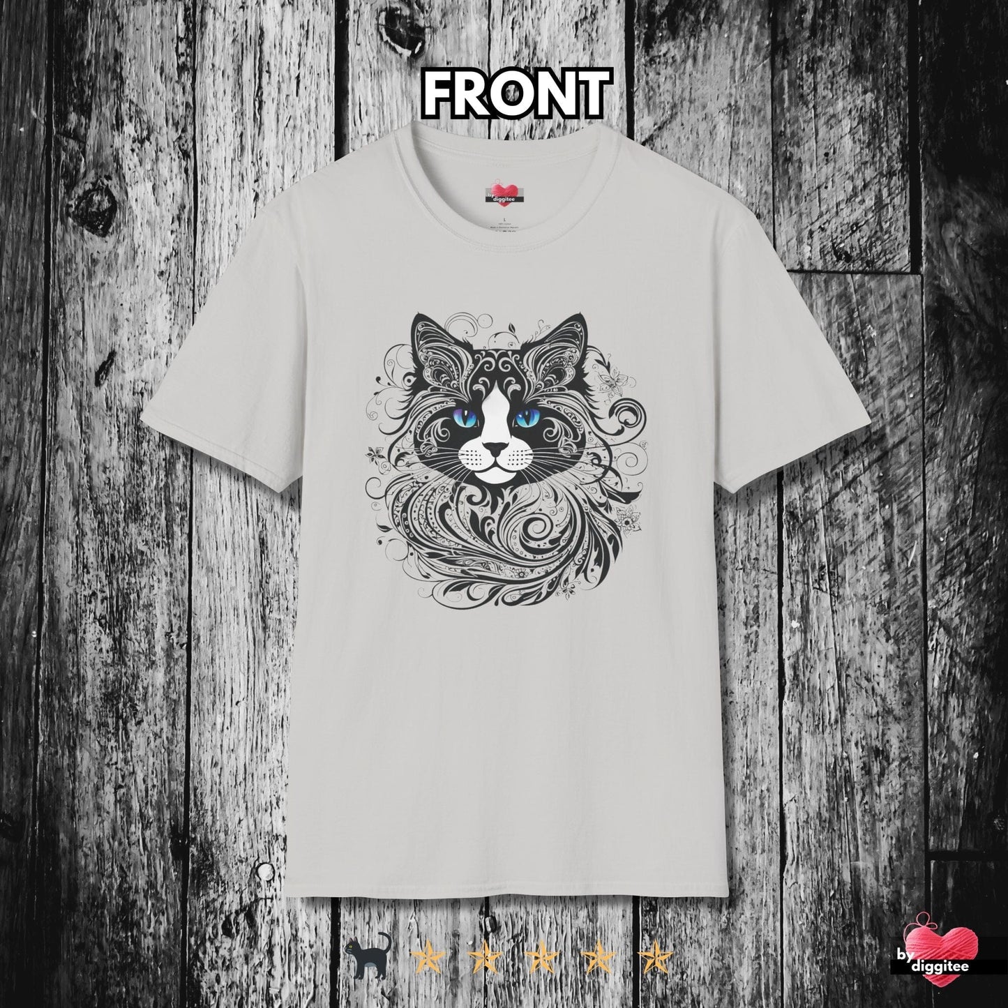 Printify T-Shirt Ice Grey / S 🐈‍⬛ Pretty CATS 🐈 Lucky ($25)