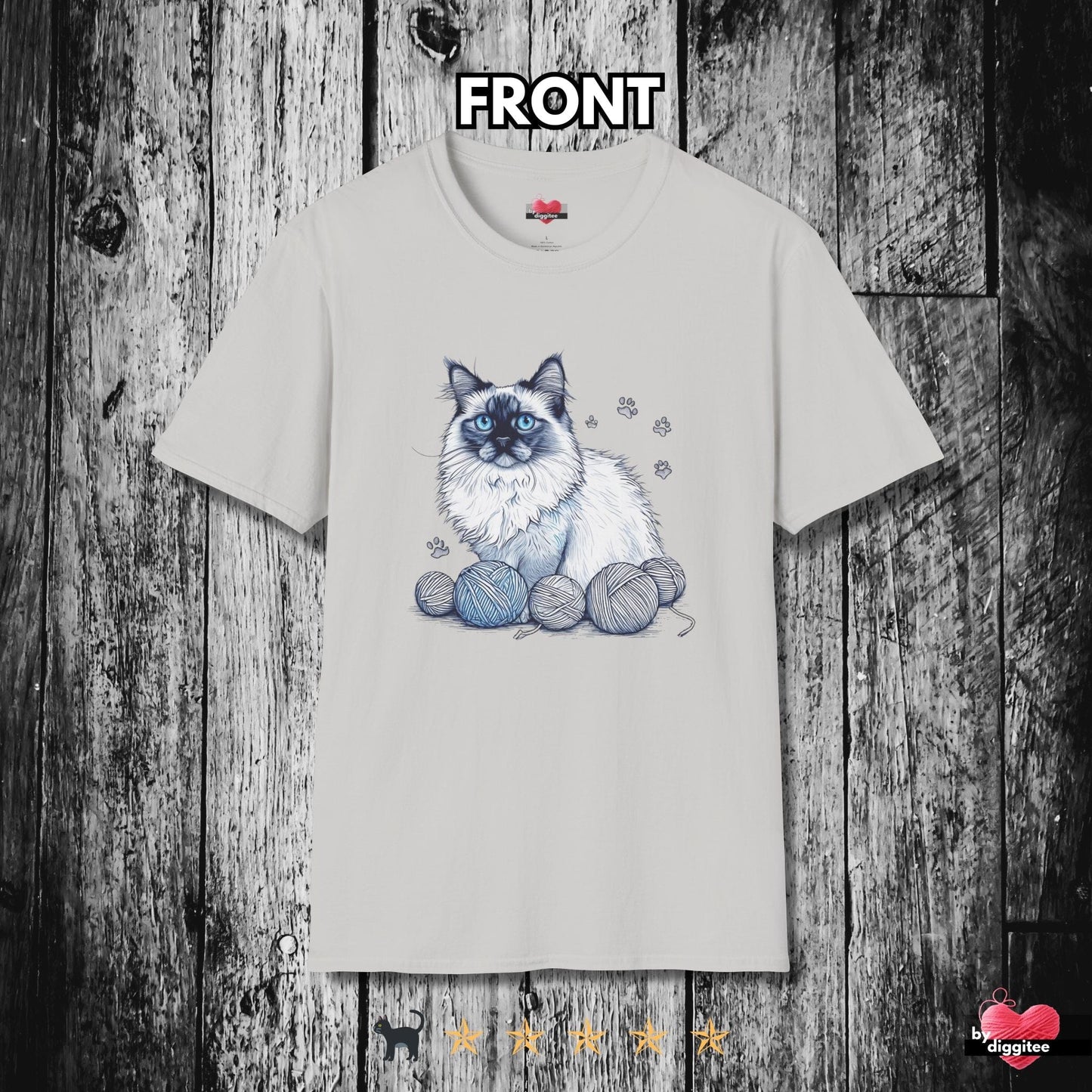 Printify T-Shirt Ice Grey / S 🐈‍⬛ Pretty CATS 🐈 Yarns