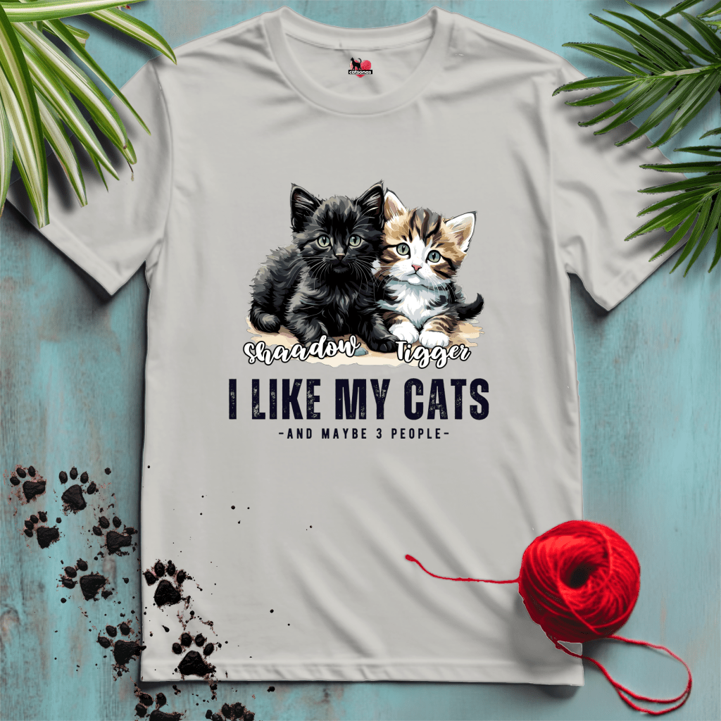 Printify T-Shirt Ice Grey / XL I-LIKE-MY-CATS 😻✚ 3 PEOPLE | Lifestyle Cats Collection