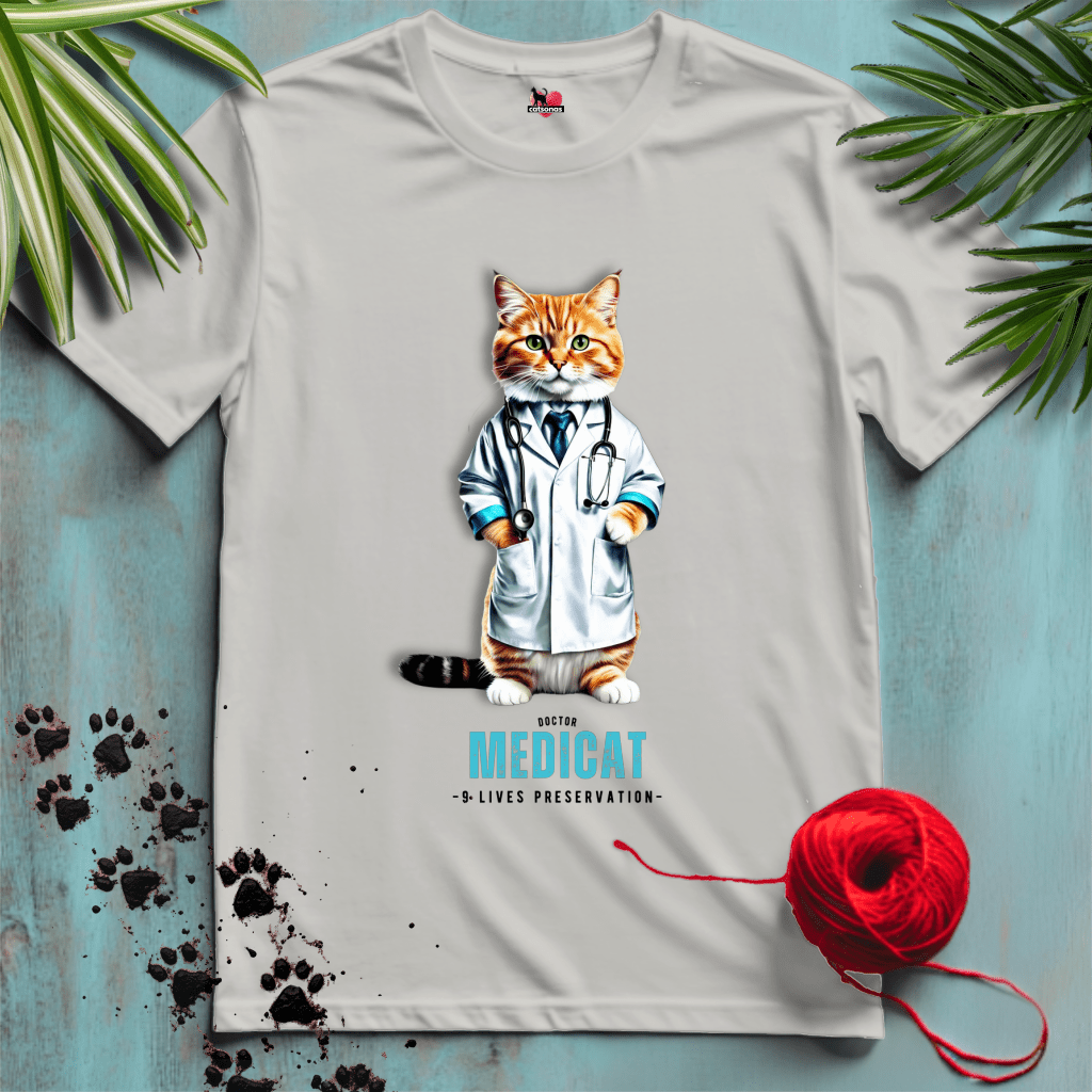 Printify T-Shirt Ice Grey / XL MEDIC-CAT 🚑 NEW-Colors | Healthcare Cats Collection