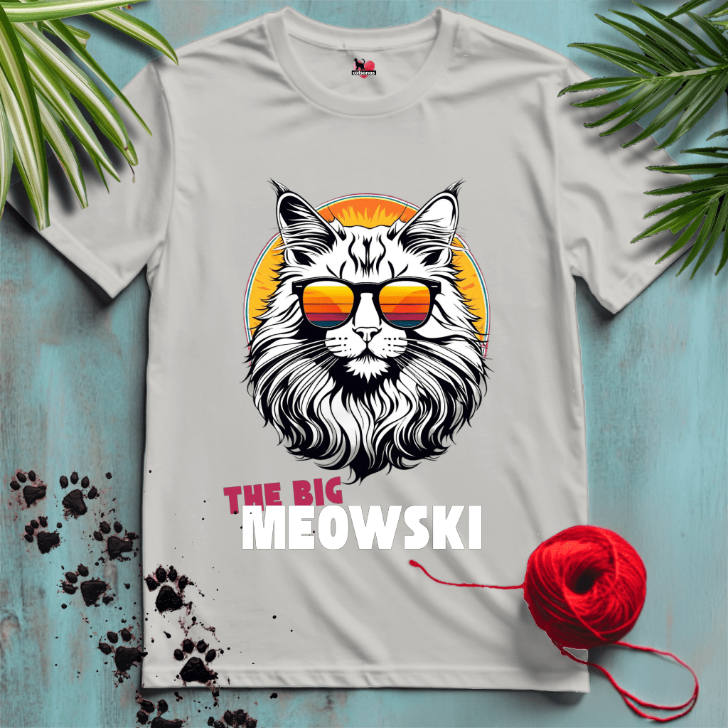 Printify T-Shirt Ice Grey / XL THE-BIG-MEOWSKI-2 😎 COOL-CHILL-VIBES | Lifestyle Cats Collection