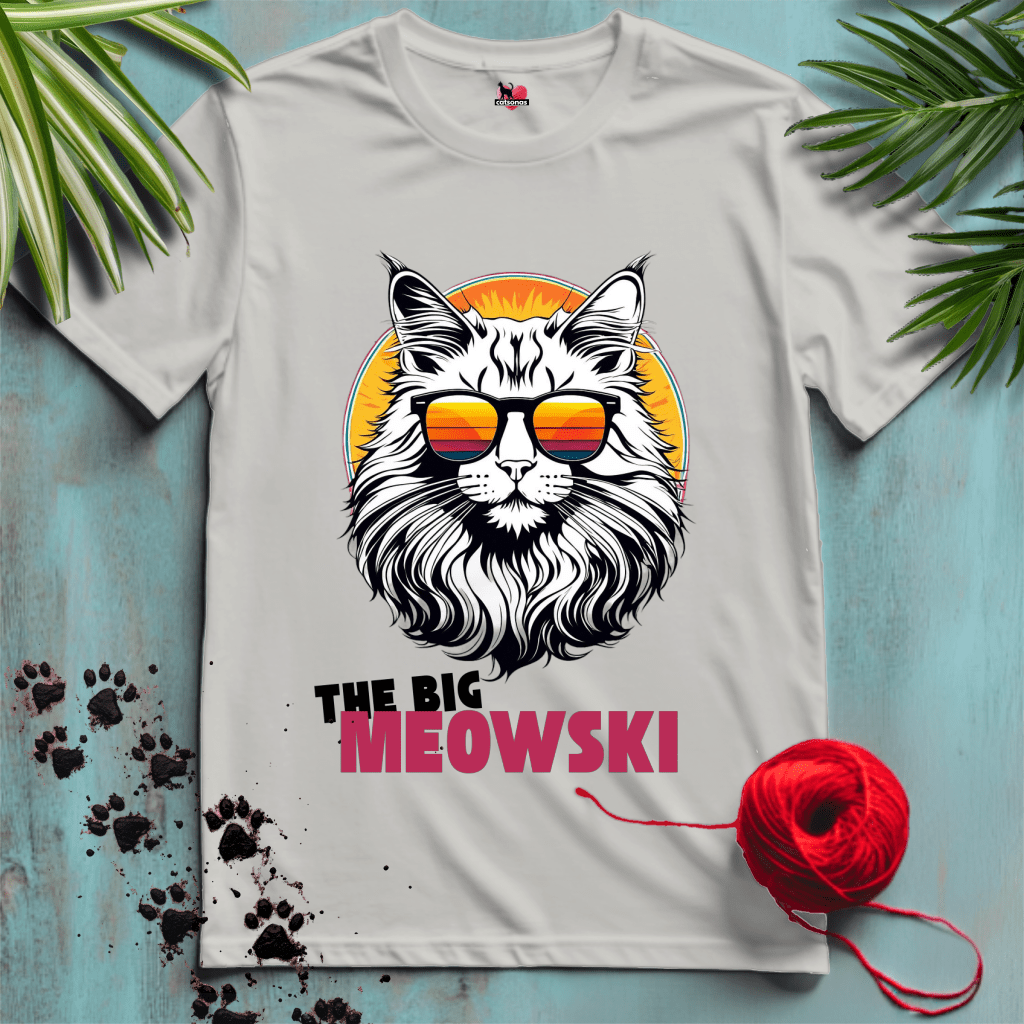 Printify T-Shirt Ice Grey / XL THE-BIG-MEOWSKI 😎 COOL-CHILL-VIBES | Lifestyle Cats Collection