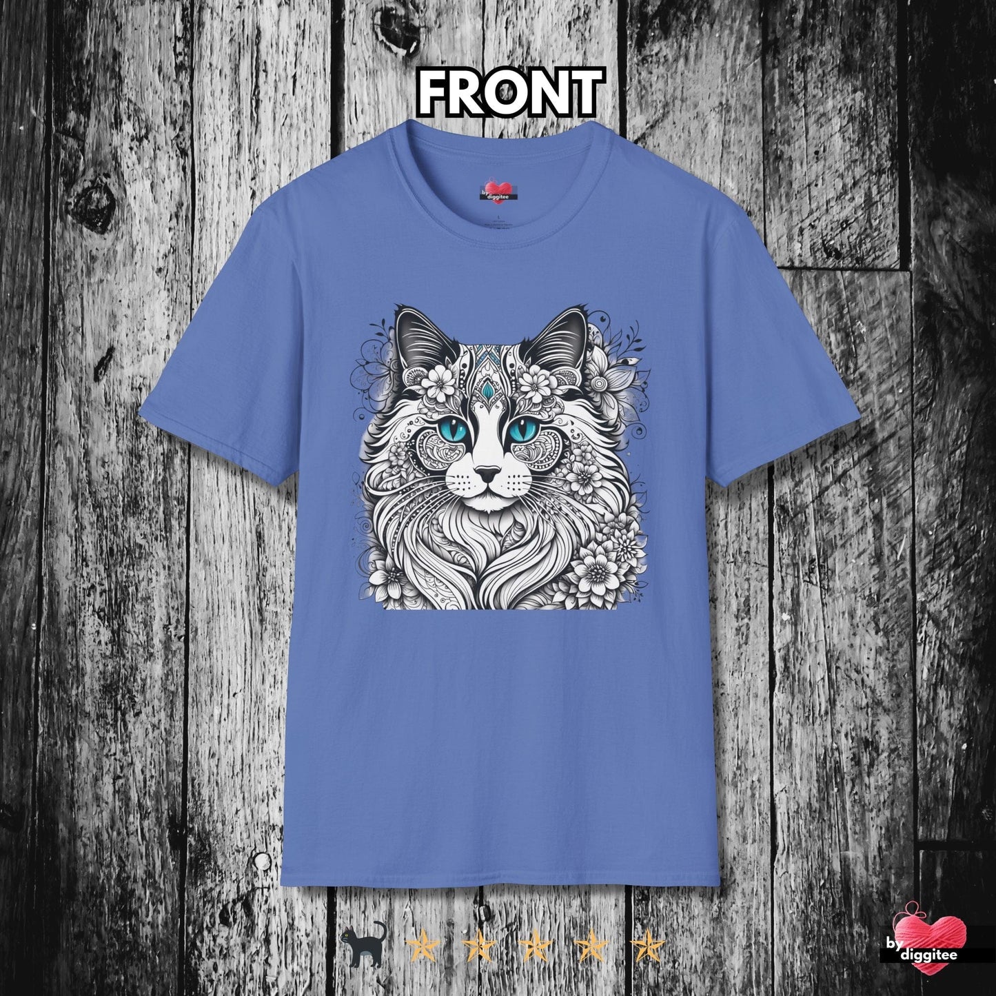 Printify T-Shirt Iris / S 🐈‍⬛ Pretty CATS 🐈 Zen