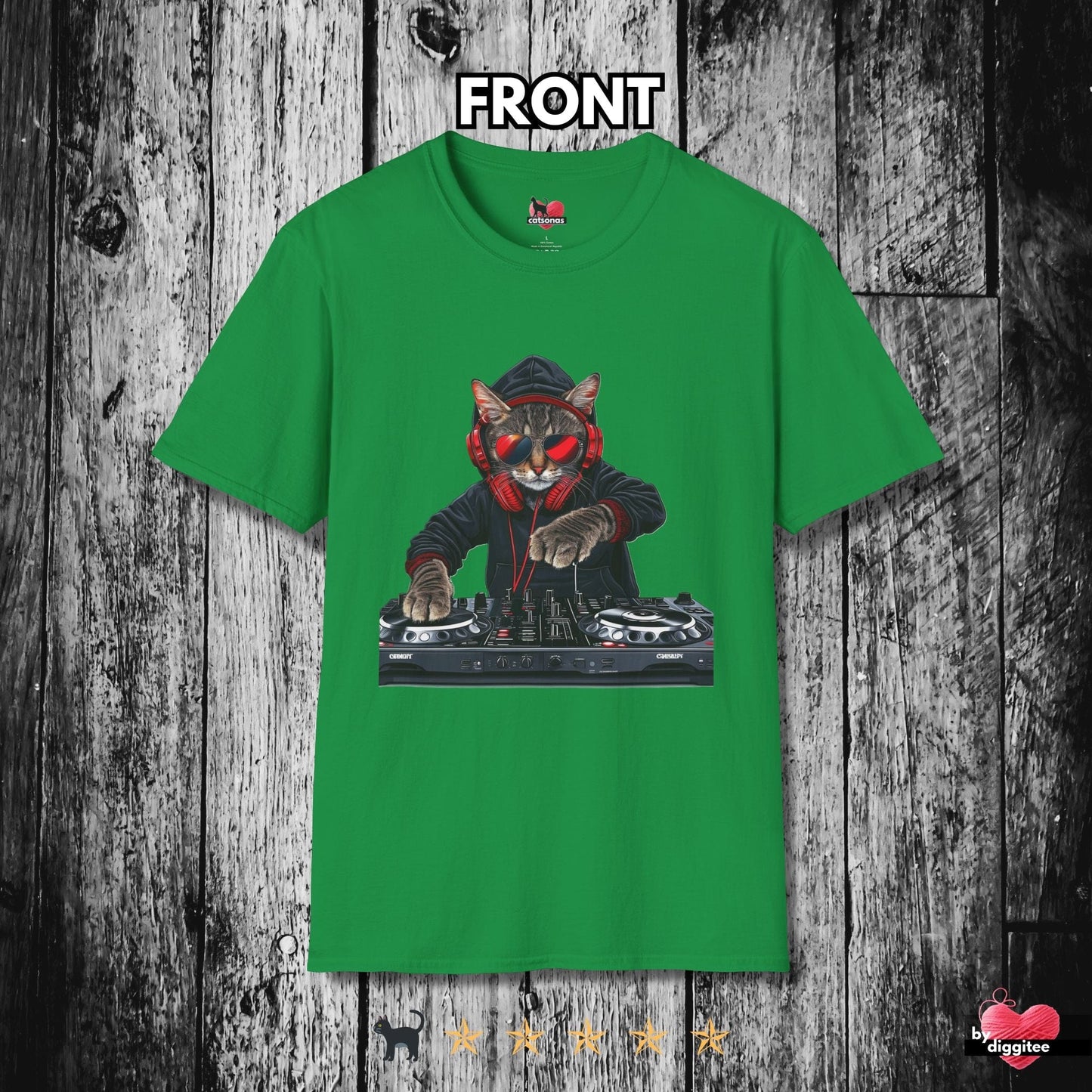 Printify T-Shirt Irish Green / S DJ PURRFECTION 🎧 Music Lover Tee