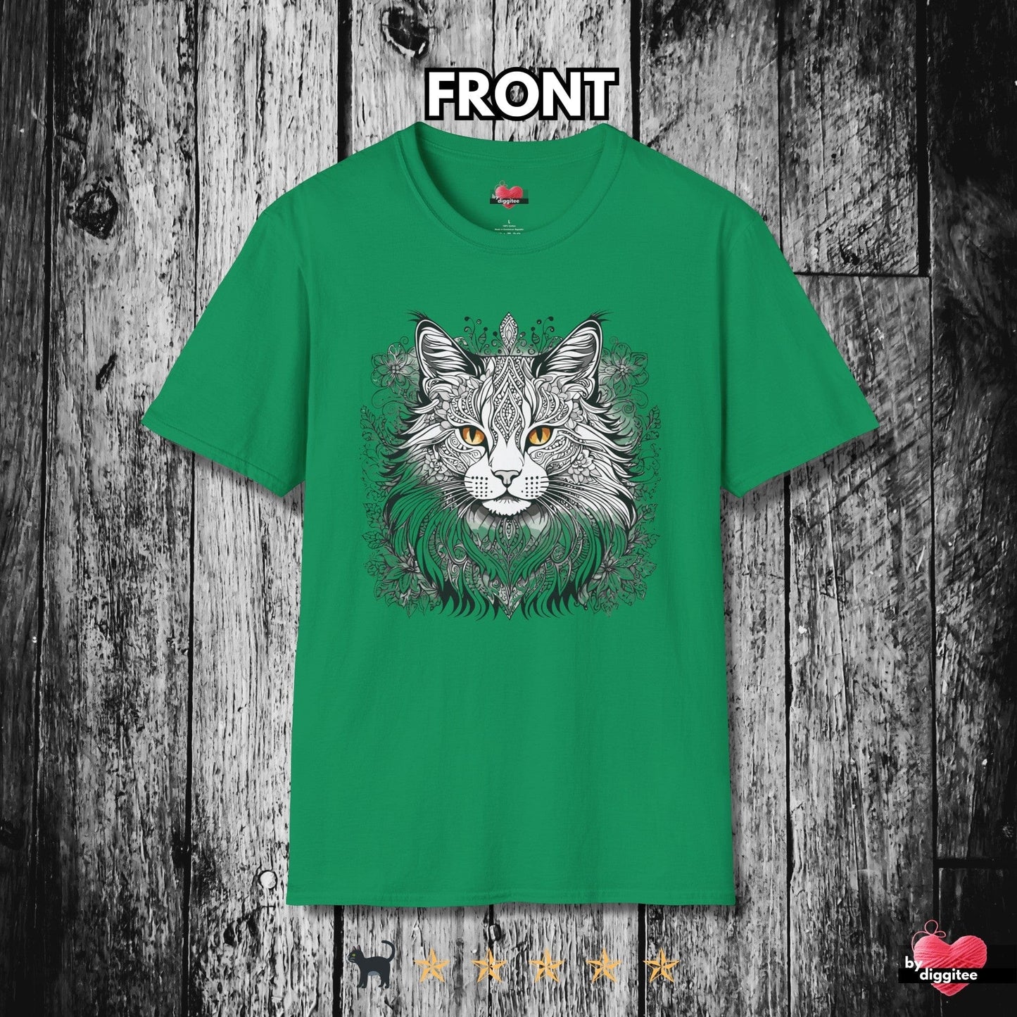 Printify T-Shirt Kelly Green / S The Maine Cats 🐈‍⬛ Shadow