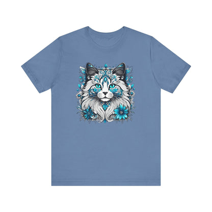 Printify T-Shirt Lavender Blue / XS Our Lynn's Blue Eye Cat Art Shirt