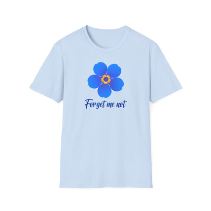 Printify T-Shirt Light Blue / S Forget Me Not Floral Softstyle T-Shirt