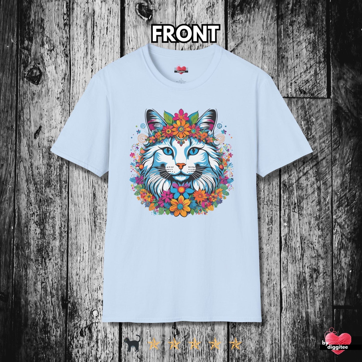 Printify T-Shirt Light Blue / S Pretty CATS ✌️ No Lyrics