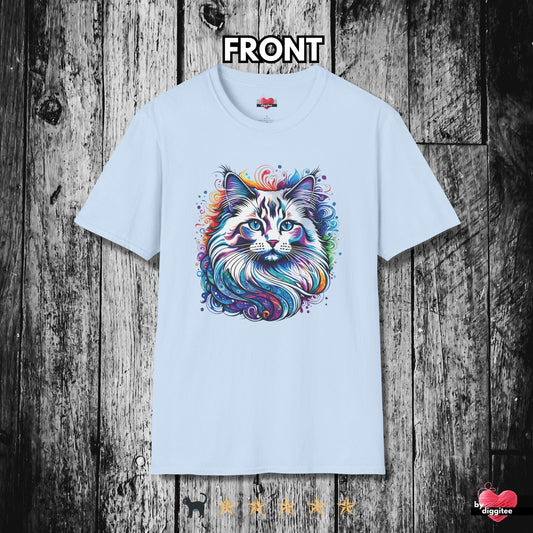 Printify T-Shirt Light Blue / S 🐈‍⬛ Pretty CATS 🐈 Spectra