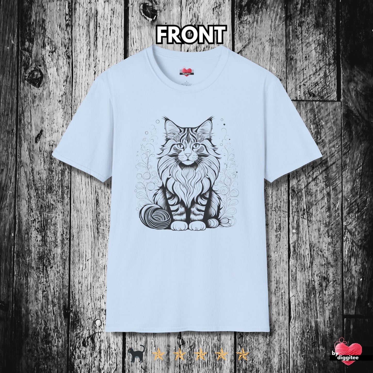 Printify T-Shirt Light Blue / S The Maine CATS 🐈 Artistic