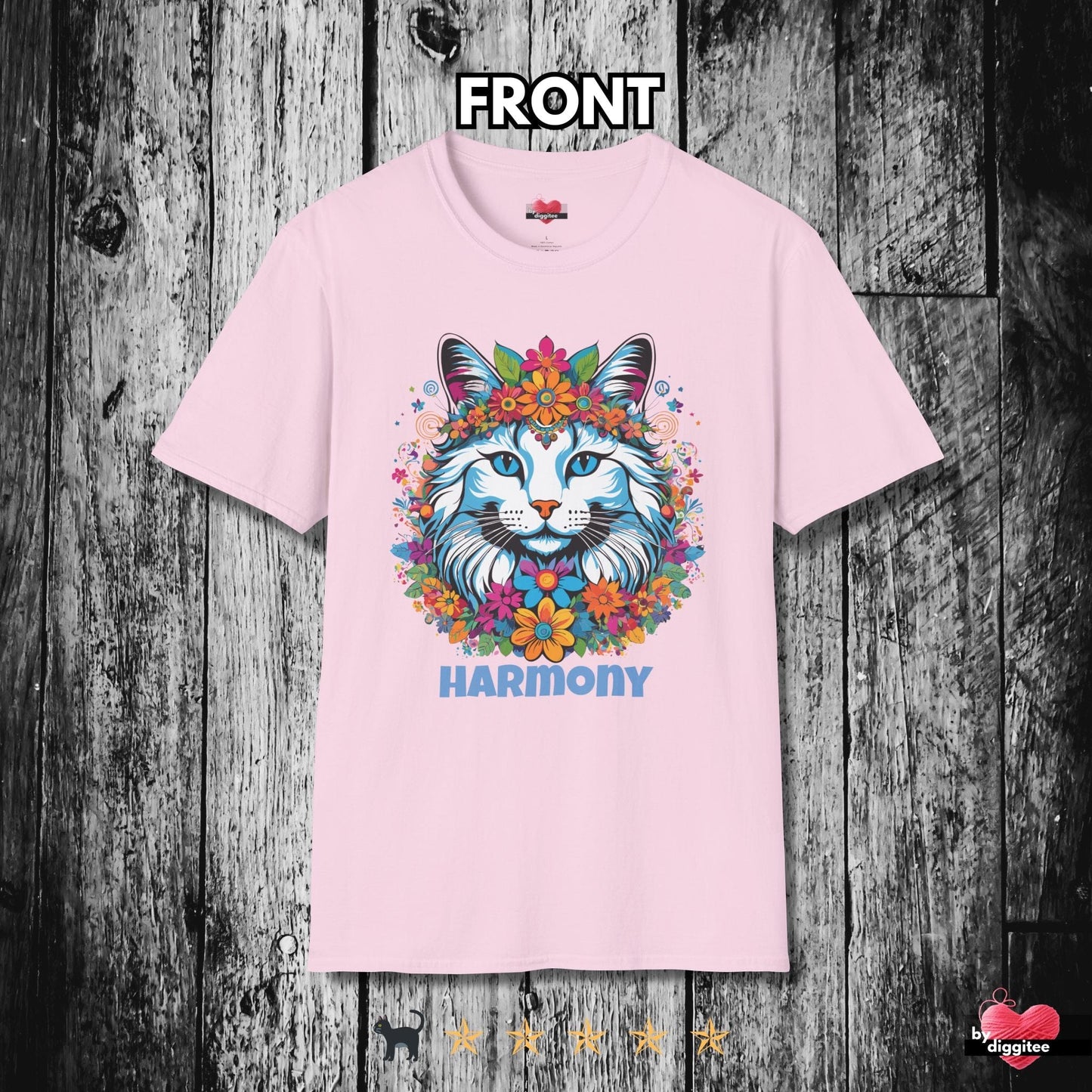 Printify T-Shirt Light Pink / S Pretty CATS ✌️ HARMONY