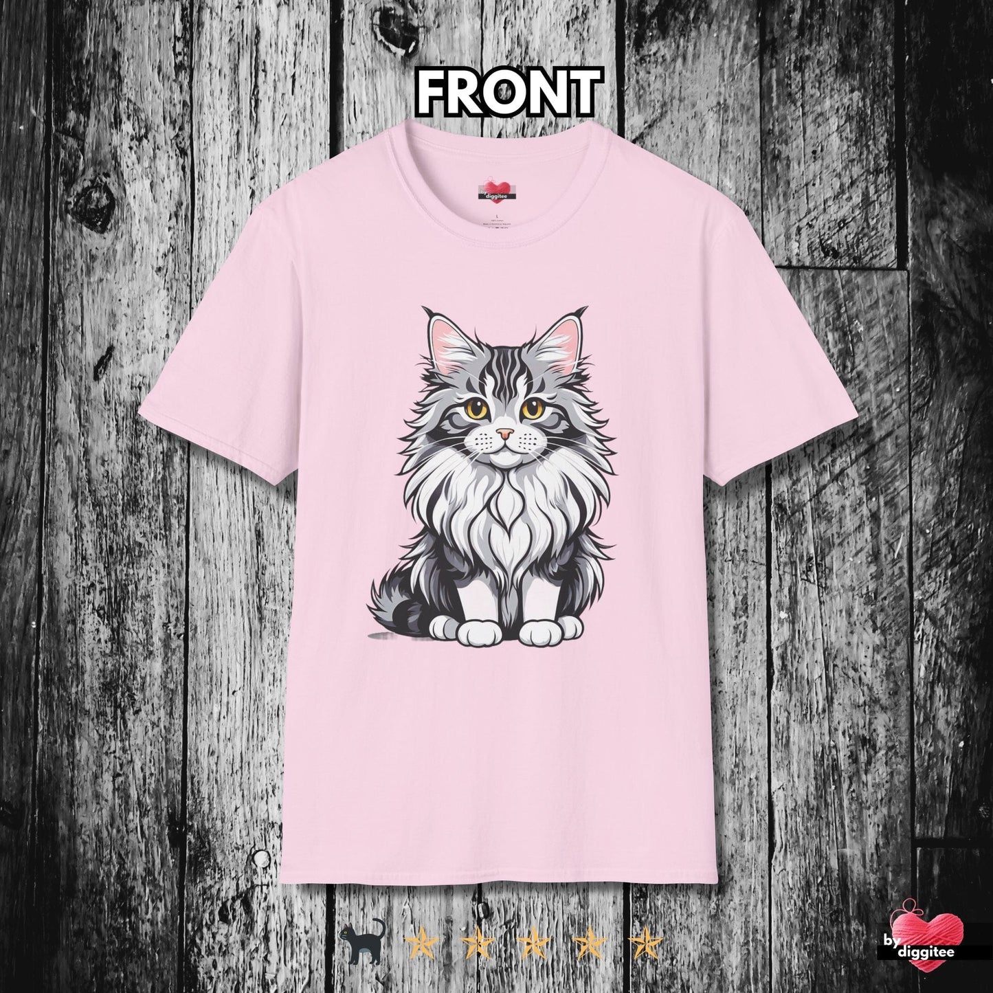 Printify T-Shirt Light Pink / S The Maine CATS 🐈 Squiggles