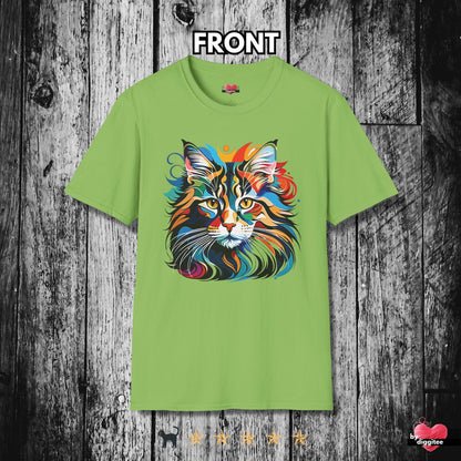 Printify T-Shirt Lime / S The Maine CATS 🐈 AURORA