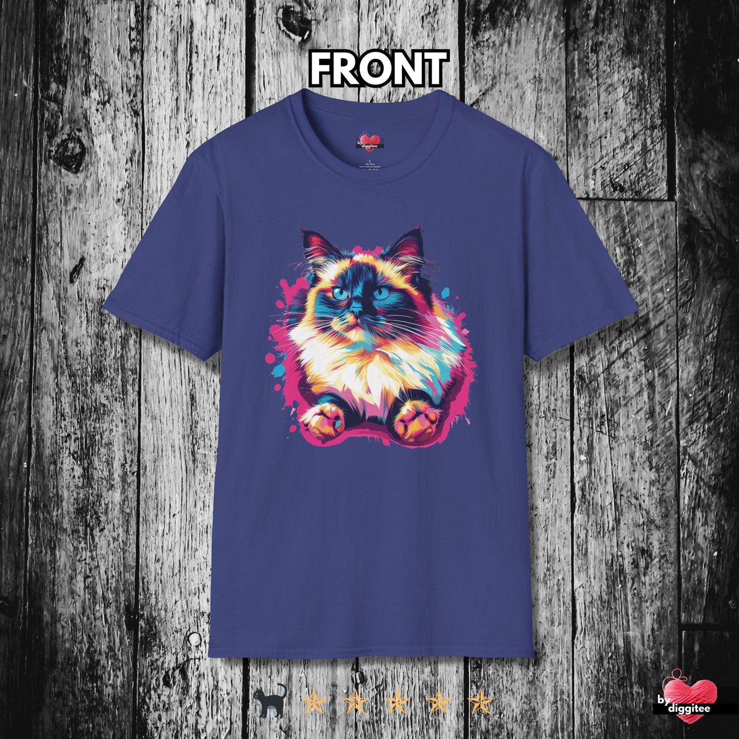 Printify T-Shirt Metro Blue / S 🐈‍⬛ Pretty CATS 🐈 Fluffs