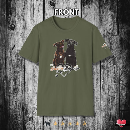 Printify T-Shirt Military Green / S Broomy & Django | Best Dogs Ever