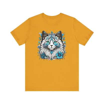 Printify T-Shirt Mustard / XS Our Lynn's Blue Eye Cat Art Shirt