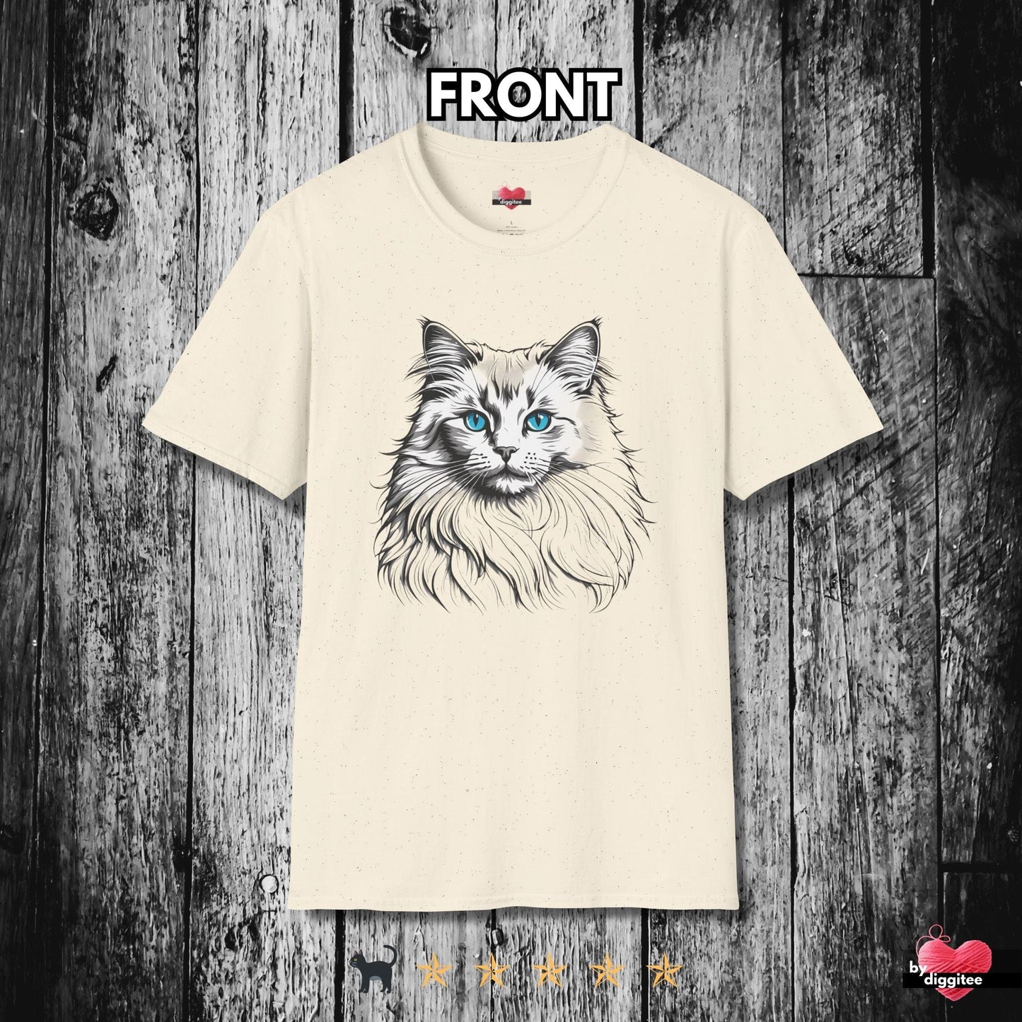 Printify T-Shirt Natural / S 🐈‍⬛ Pretty CATS 🐈 Maine Meow