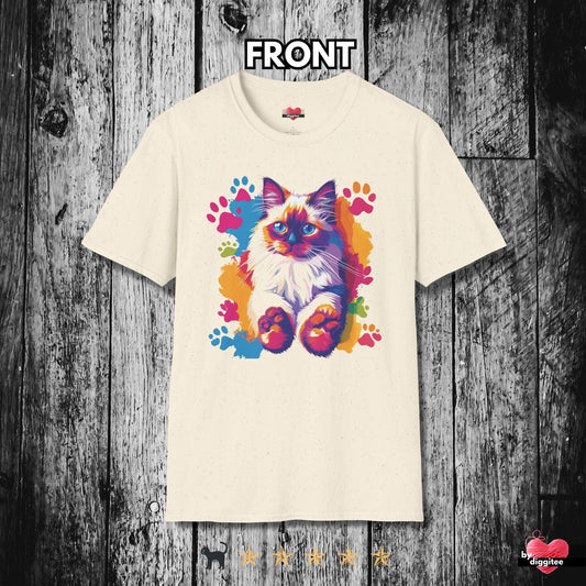 Printify T-Shirt Natural / S 🐈‍⬛ Pretty CATS 🐈 Mucky Paws