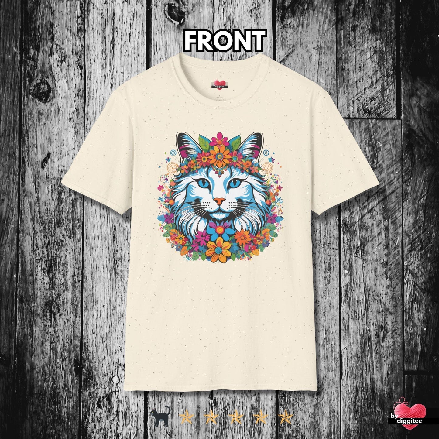 Printify T-Shirt Natural / S Pretty CATS ✌️ No Lyrics