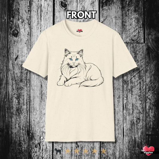 Printify T-Shirt Natural / S 🐈‍⬛ Pretty CATS 🐈 Purrfect Pose