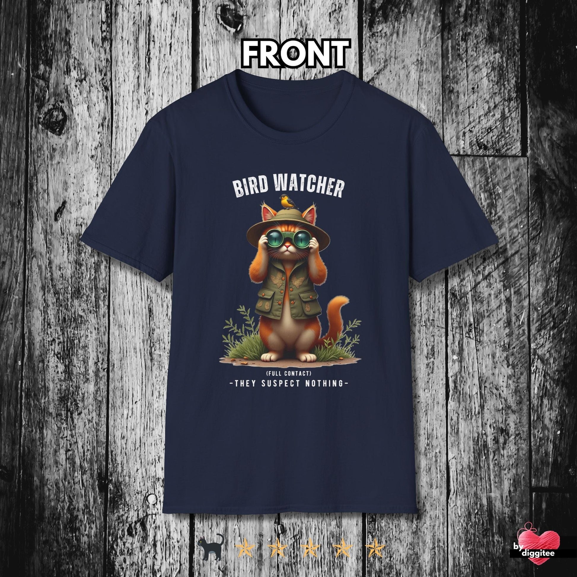 Printify T-Shirt Navy / S Bird Watcher II 🐦‍⬛ T-Shirt