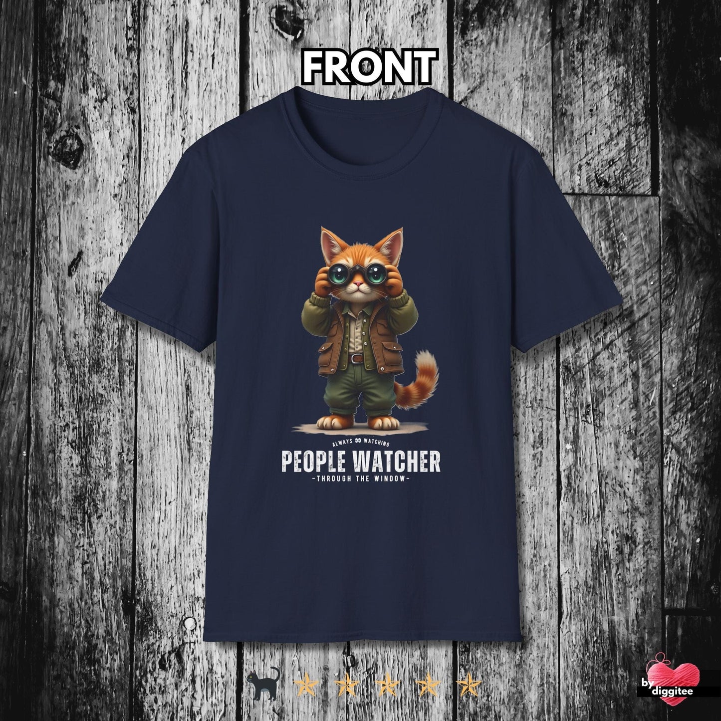 Printify T-Shirt Navy / S People Watcher 👀 T-Shirt