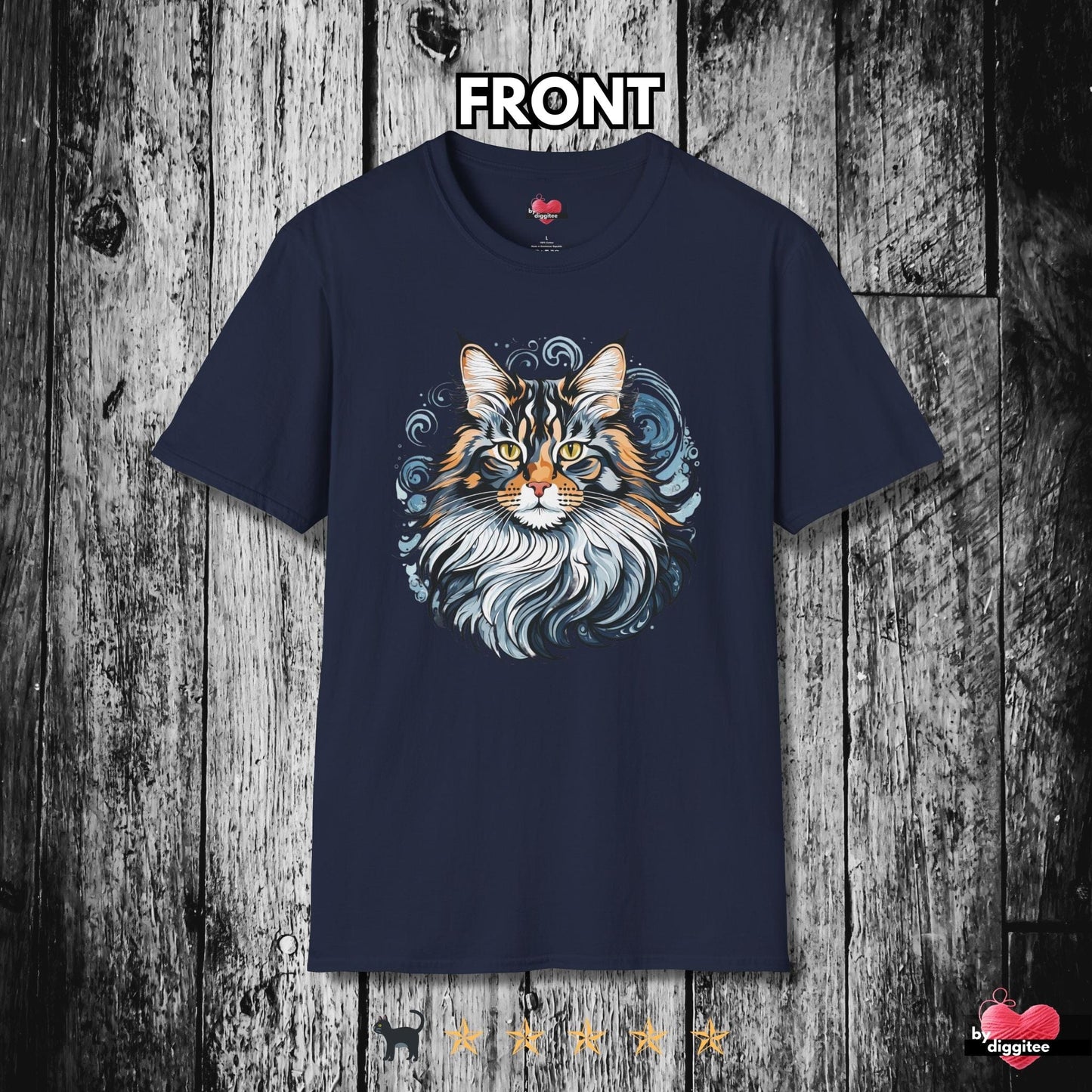 Printify T-Shirt Navy / XS The Mainee Cats 🐈 Majestic