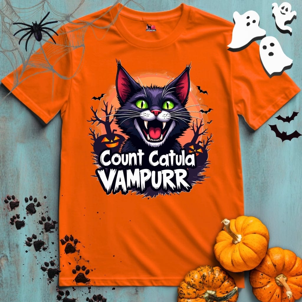 Printify T-Shirt Orange / S COUNT CATULA 👻 SPOOKY Season 🎃 HALLOWEEN Collection