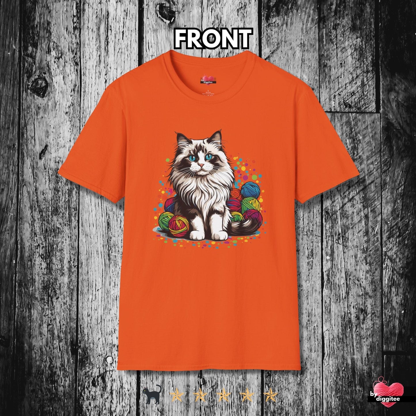 Printify T-Shirt Orange / S 🐈‍⬛ Pretty CATS 🐈 Mischief