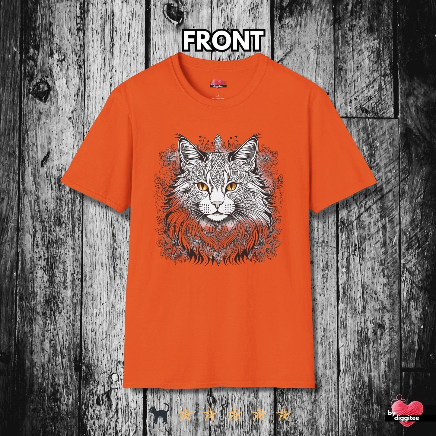 Printify T-Shirt Orange / S The Maine Cats 🐈‍⬛ Shadow