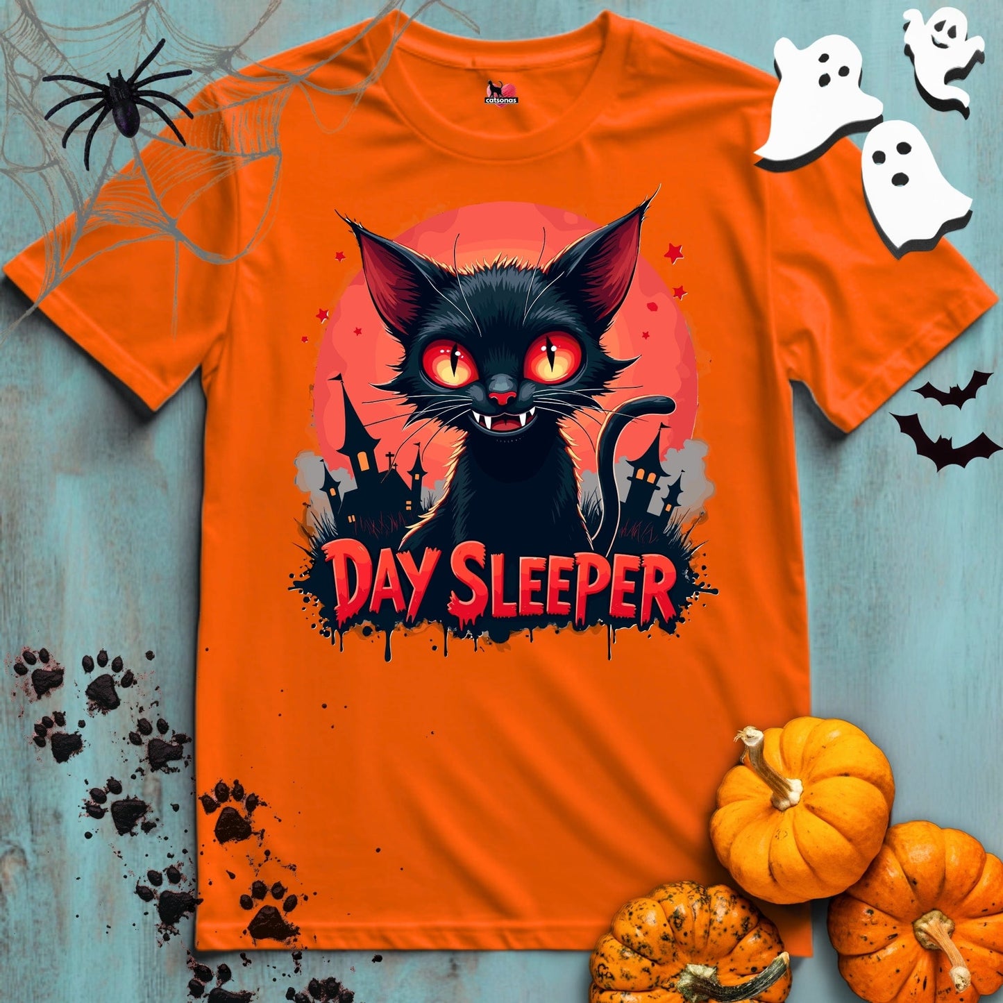 Printify T-Shirt Orange / XL DAY SLEEPER 👻 SPOOKY Season 🎃 HALLOWEEN Collection