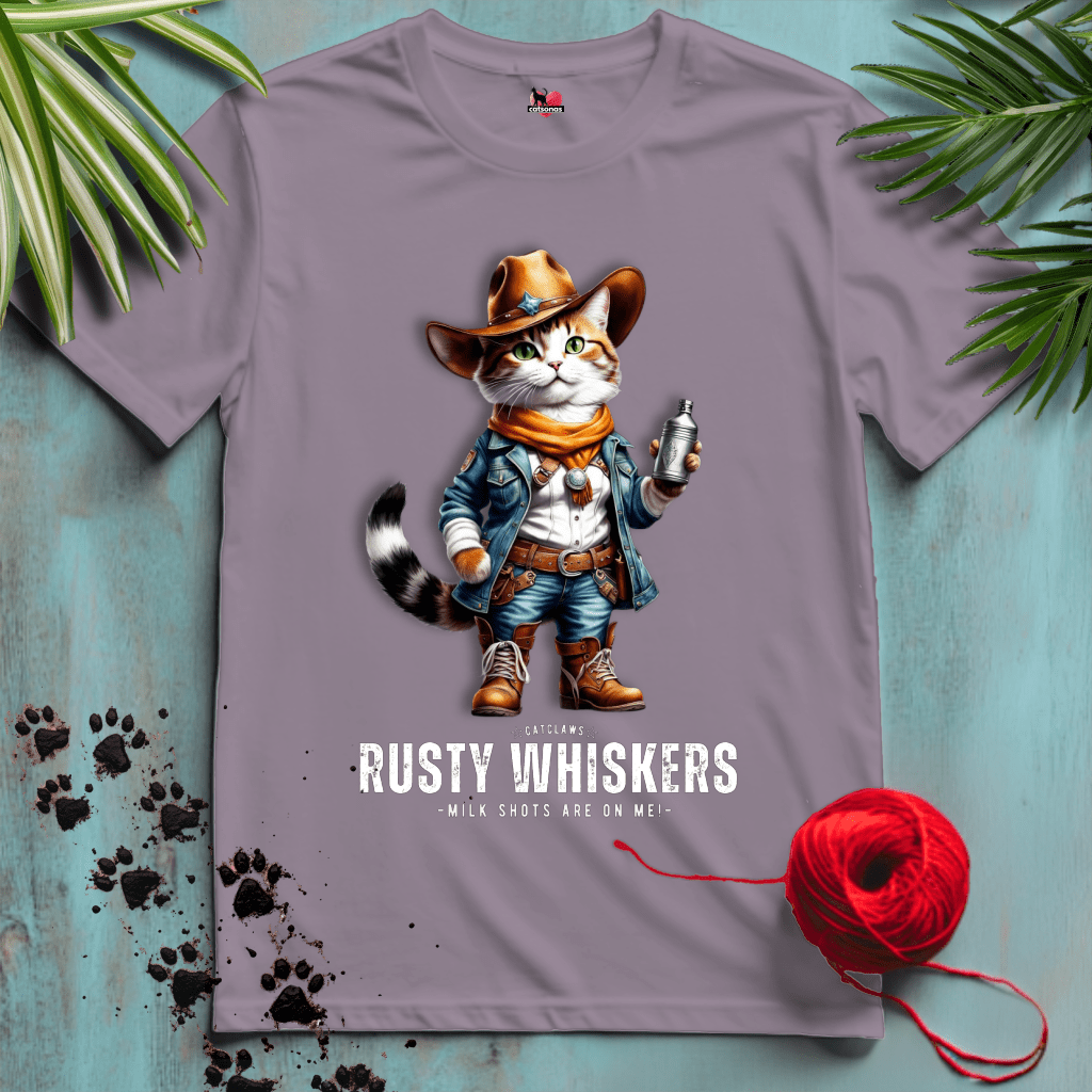 Printify T-Shirt Paragon / S RUSTY-WHISKERS 🤠 WESTERN-COWBOY | Wild West Cats Collection