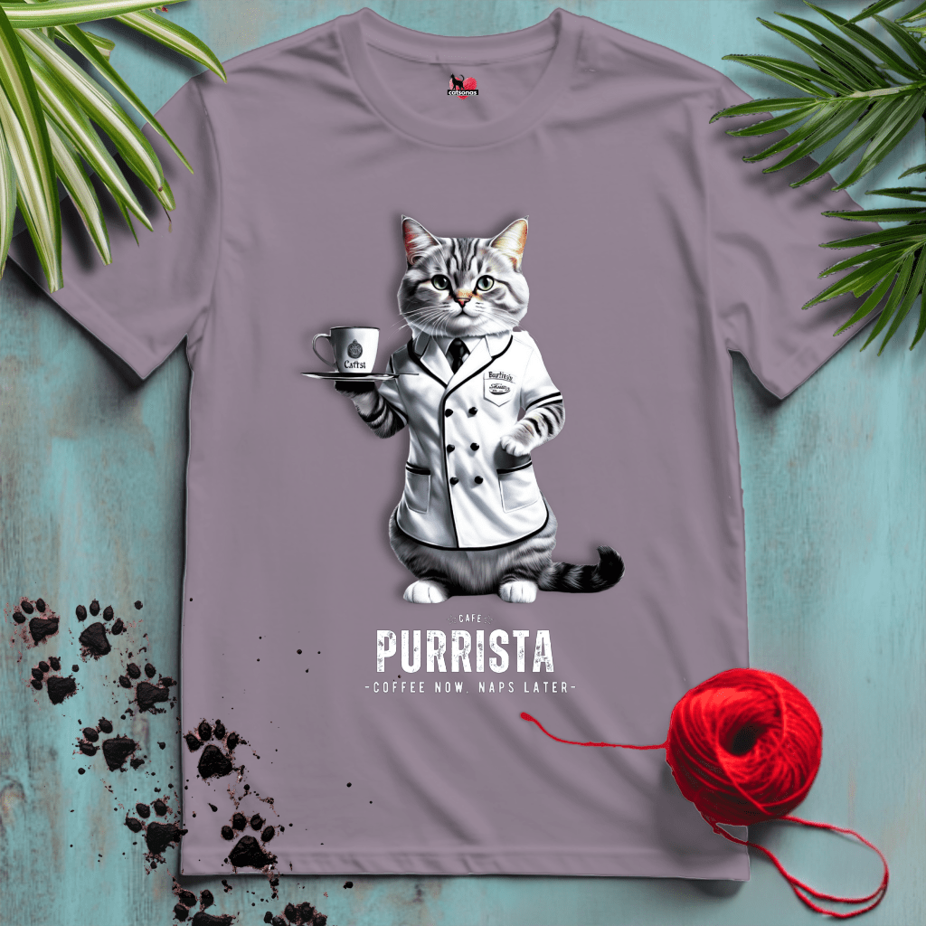 Printify T-Shirt Paragon / XL PURRISTA-CAT ☕️ COFFEE-CAFE | Foodie Cats Collection