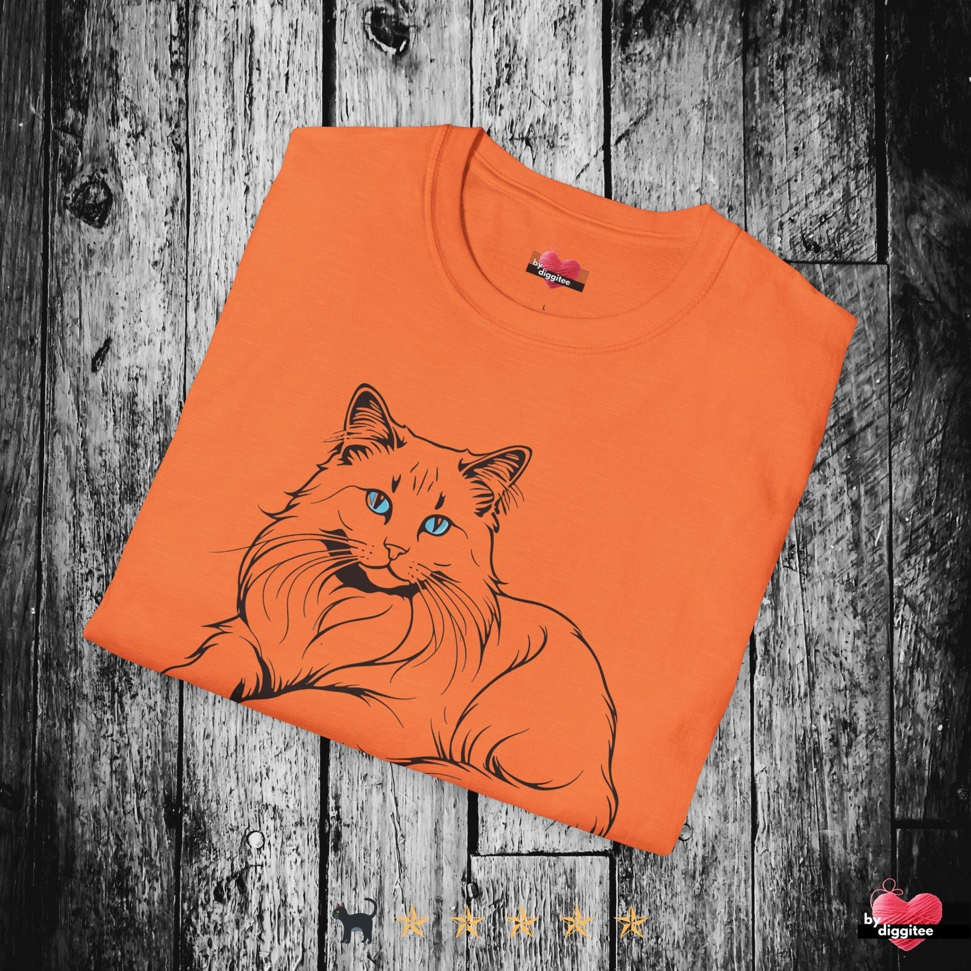 Printify T-Shirt 🐈‍⬛ Pretty CATS 🐈 Purrfect Pose