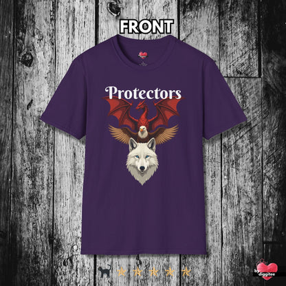 Printify T-Shirt Purple / L Protectors Graphic Unisex T-Shirt
