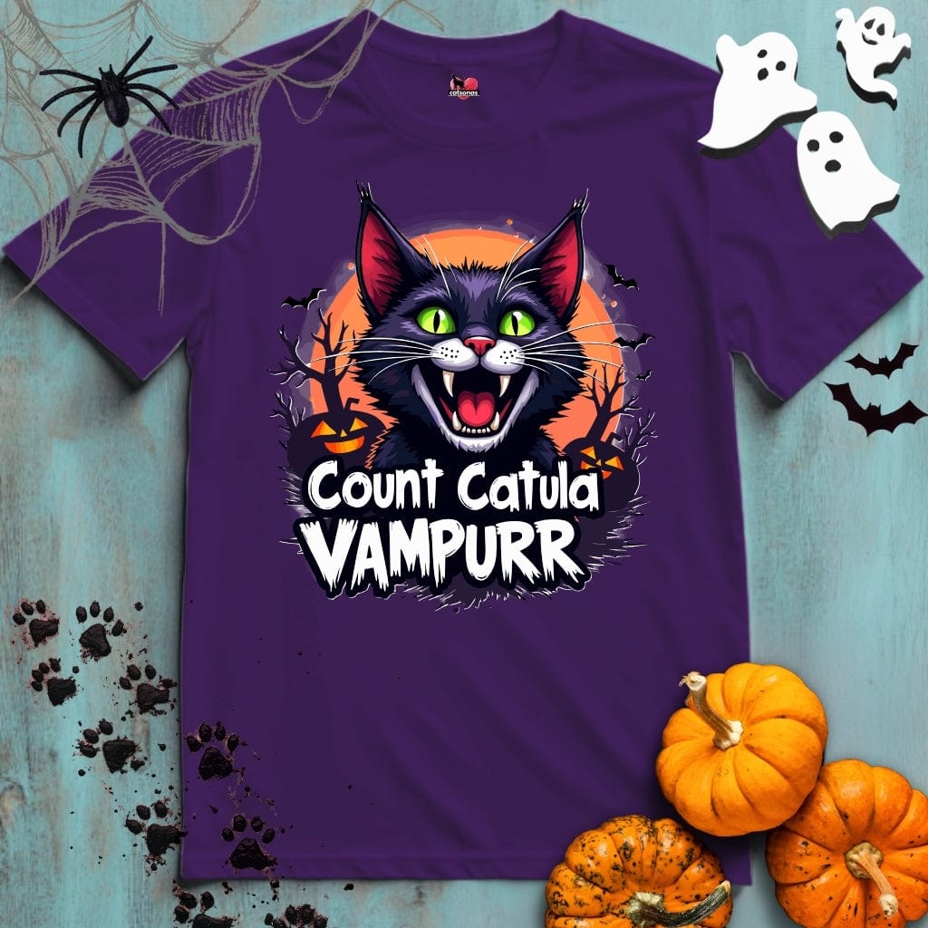 Printify T-Shirt Purple / S COUNT CATULA 👻 SPOOKY Season 🎃 HALLOWEEN Collection