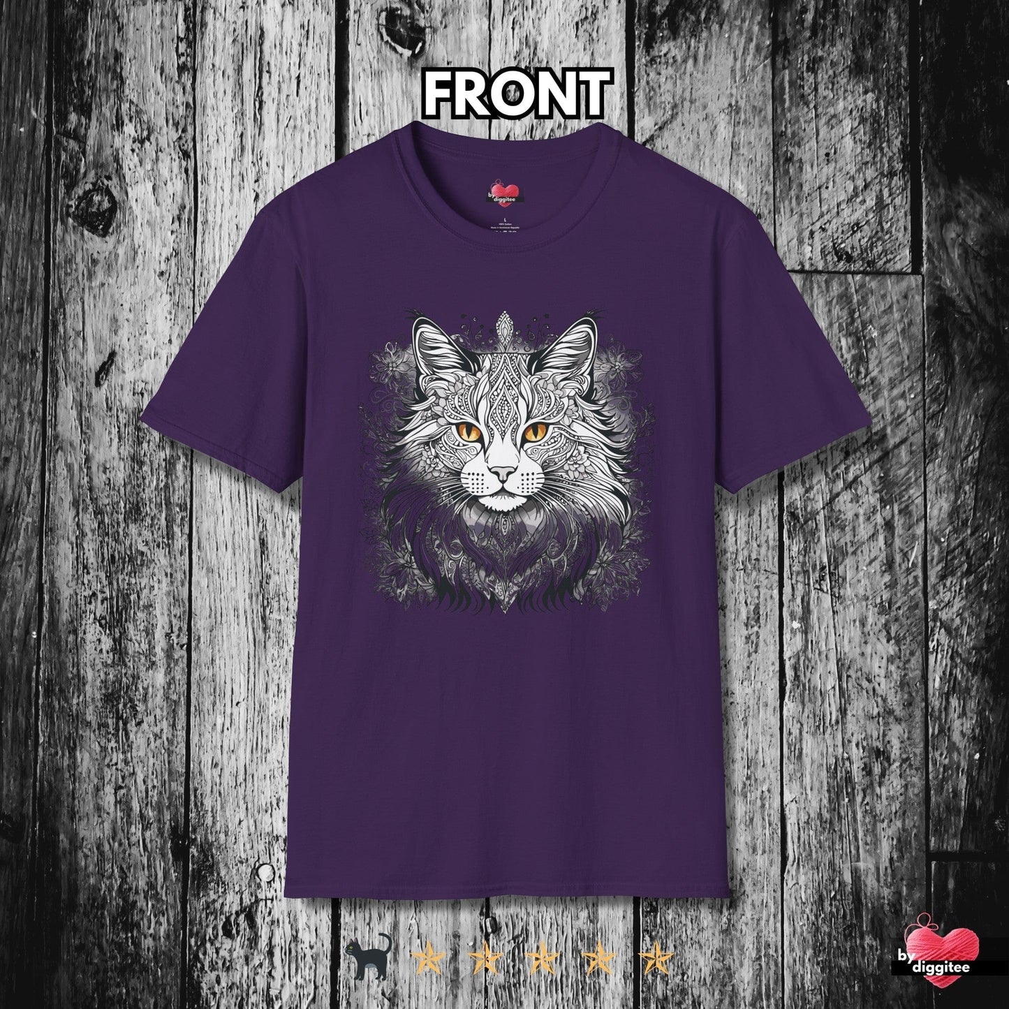 Printify T-Shirt Purple / S The Maine Cats 🐈‍⬛ Shadow