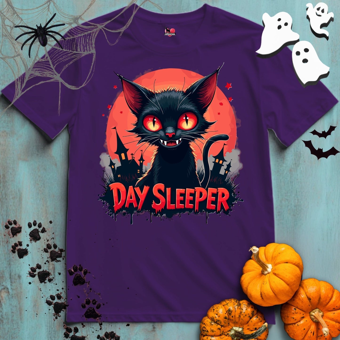 Printify T-Shirt Purple / XL DAY SLEEPER 👻 SPOOKY Season 🎃 HALLOWEEN Collection