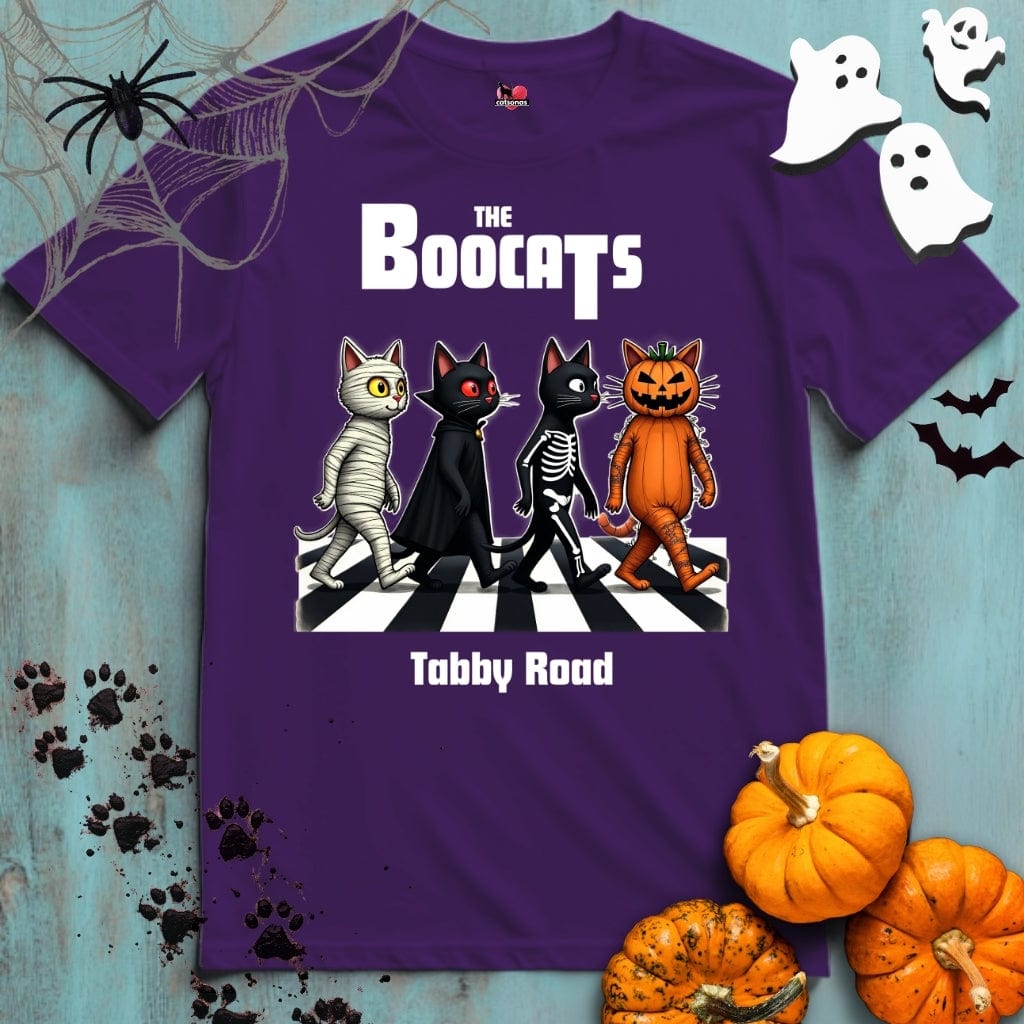 Printify T-Shirt Purple / XL The BOOCATS TABBY ROAD 👻 SPOOKY Season 🎃 HALLOWEEN Collection