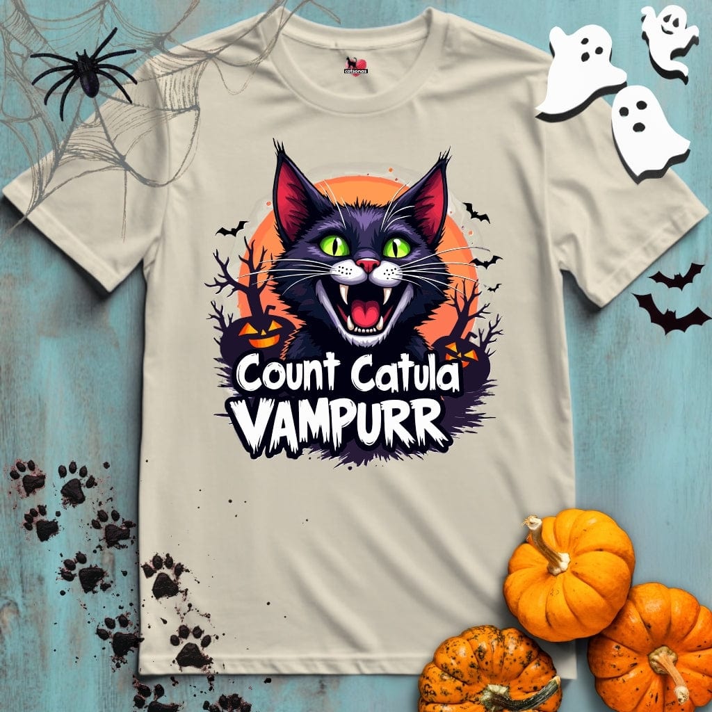 Printify T-Shirt Sand / S COUNT CATULA 👻 SPOOKY Season 🎃 HALLOWEEN Collection