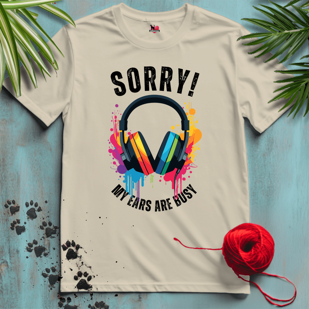 Printify T-Shirt Sand / S HEADPHONES