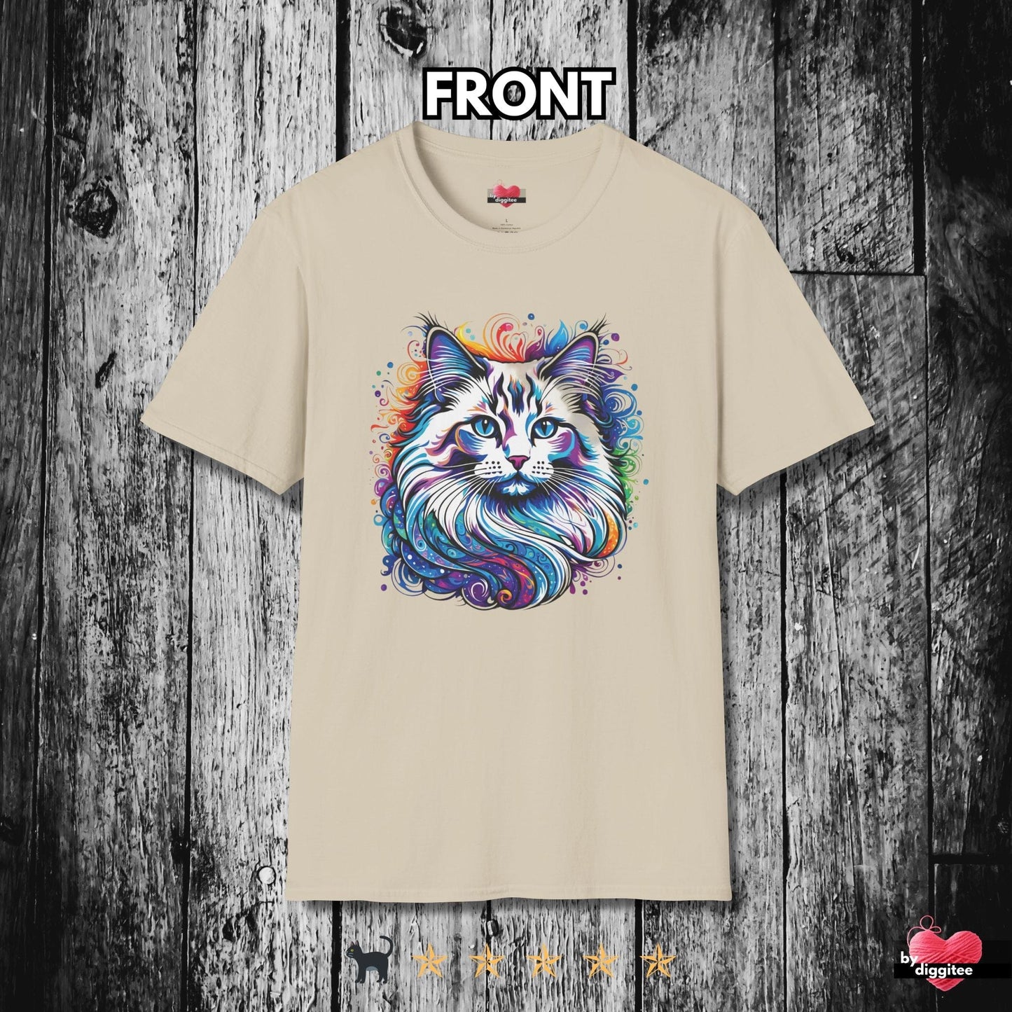 Printify T-Shirt Sand / S 🐈‍⬛ Pretty CATS 🐈 Spectra