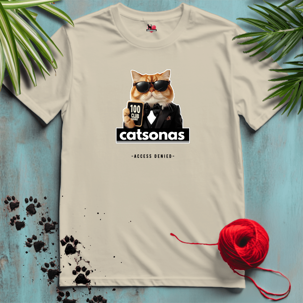 Printify T-Shirt Sand / XL MEMBERS-ONLY ⭐️ TOP-CATS-100-CLUB | Lifestyle Cats Collection