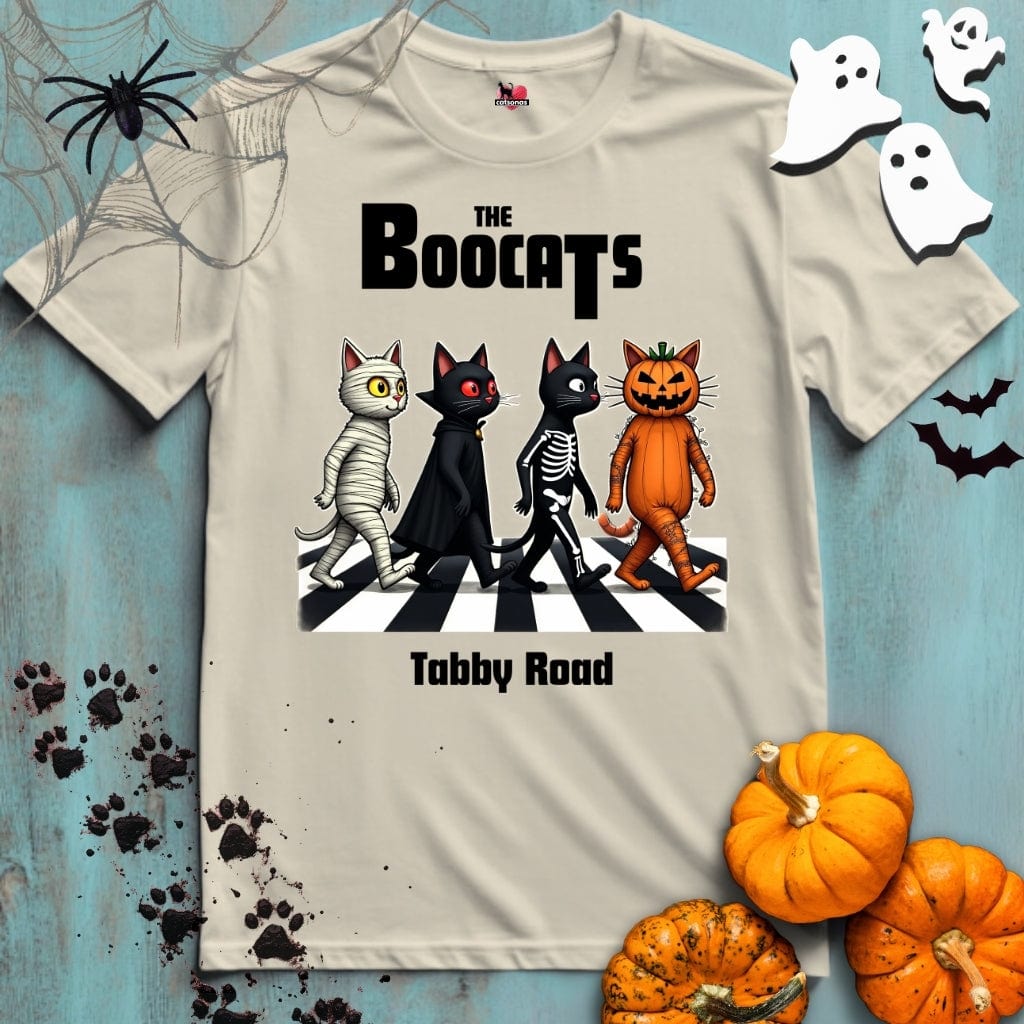 Printify T-Shirt Sand / XL The BOOCATS TABBY ROAD 👻 SPOOKY Season 🎃 HALLOWEEN Collection