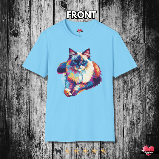 Printify T-Shirt Sky / S 🐈‍⬛ Pretty CATS 🐈 Technicolor