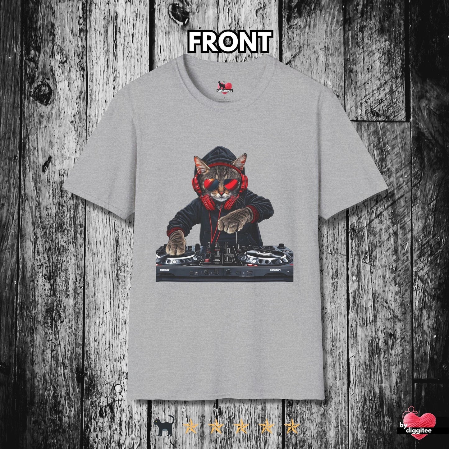 Printify T-Shirt Sport Grey / S DJ PURRFECTION 🎧 Music Lover Tee