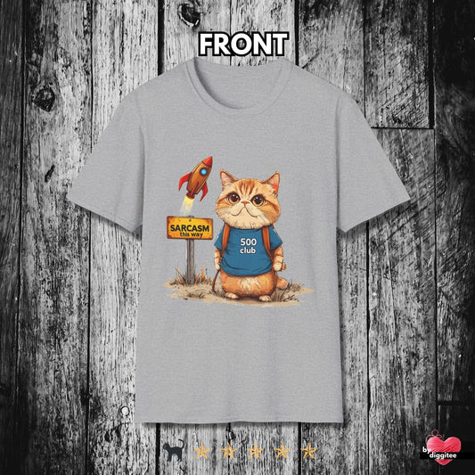 Printify T-Shirt Sport Grey / S FUNNY CATS 🐈‍⬛ SAR-CAT-STIC!